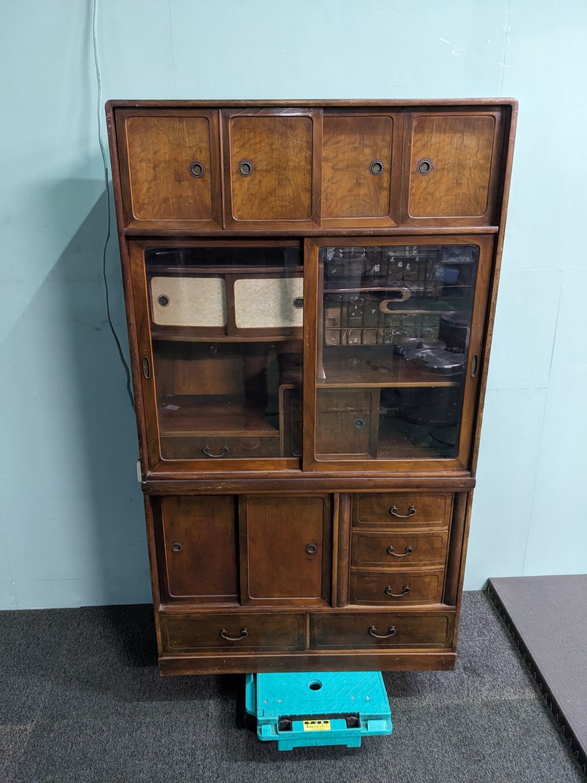 ◎ アンティーク レトロ 古家具 茶箪笥 茶棚 食器棚 和家具飾り棚