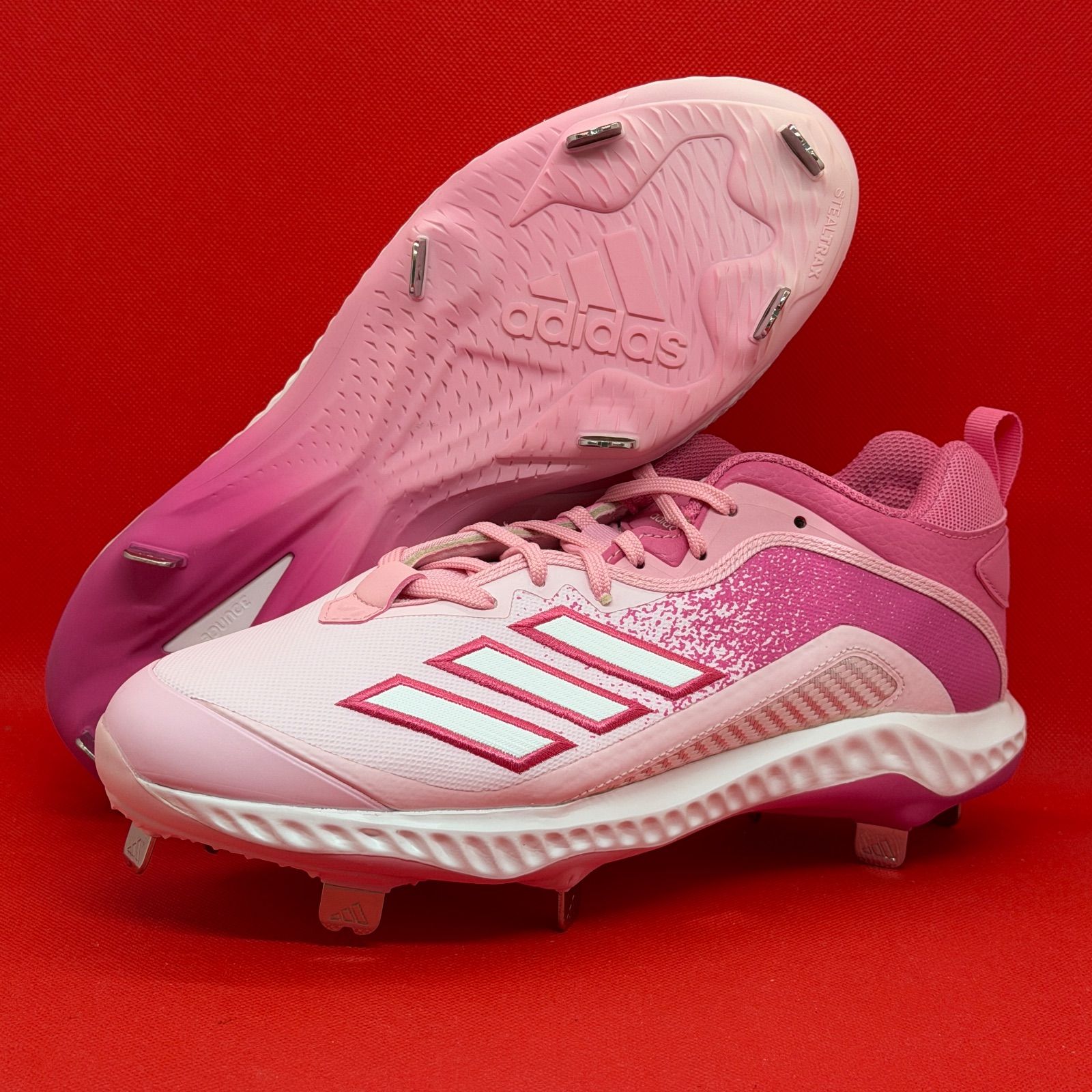 アディダス 野球スパイク 金具スパイク ピンク 26.5cm - メルカリ