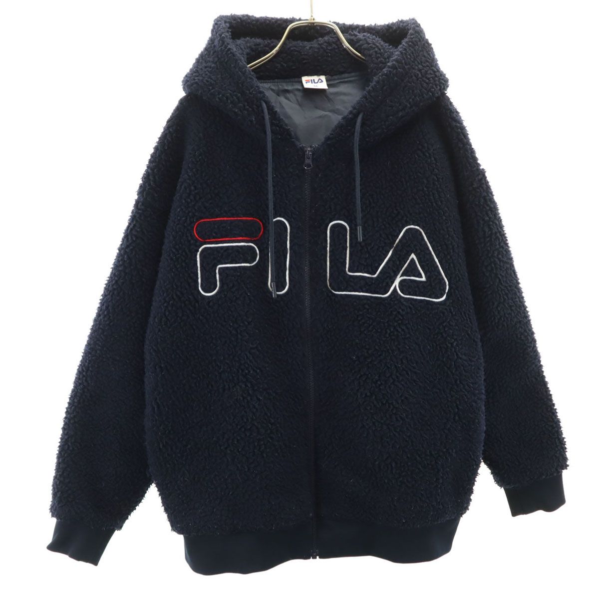 FILA フィラ ボアジャケット M ネイビー メンズ 古着 - メルカリ