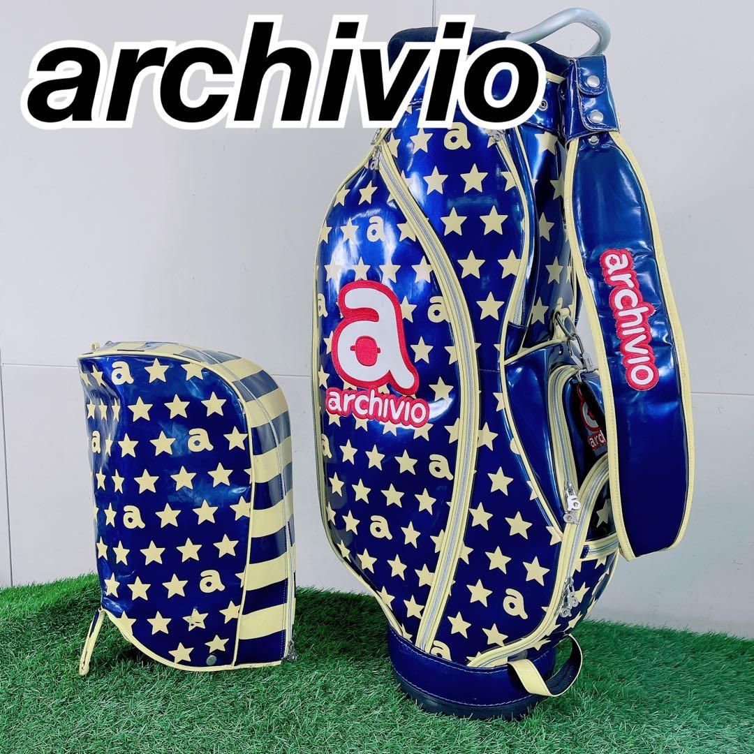 ゴルフ 6口 キャディバッグ アルチビオ 星柄 メンズ レディース N1926