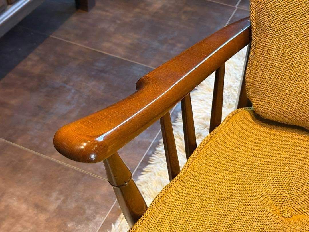 希少 尾州生地 リメイク カリモク 3人用ソファ クラシック コロニアル