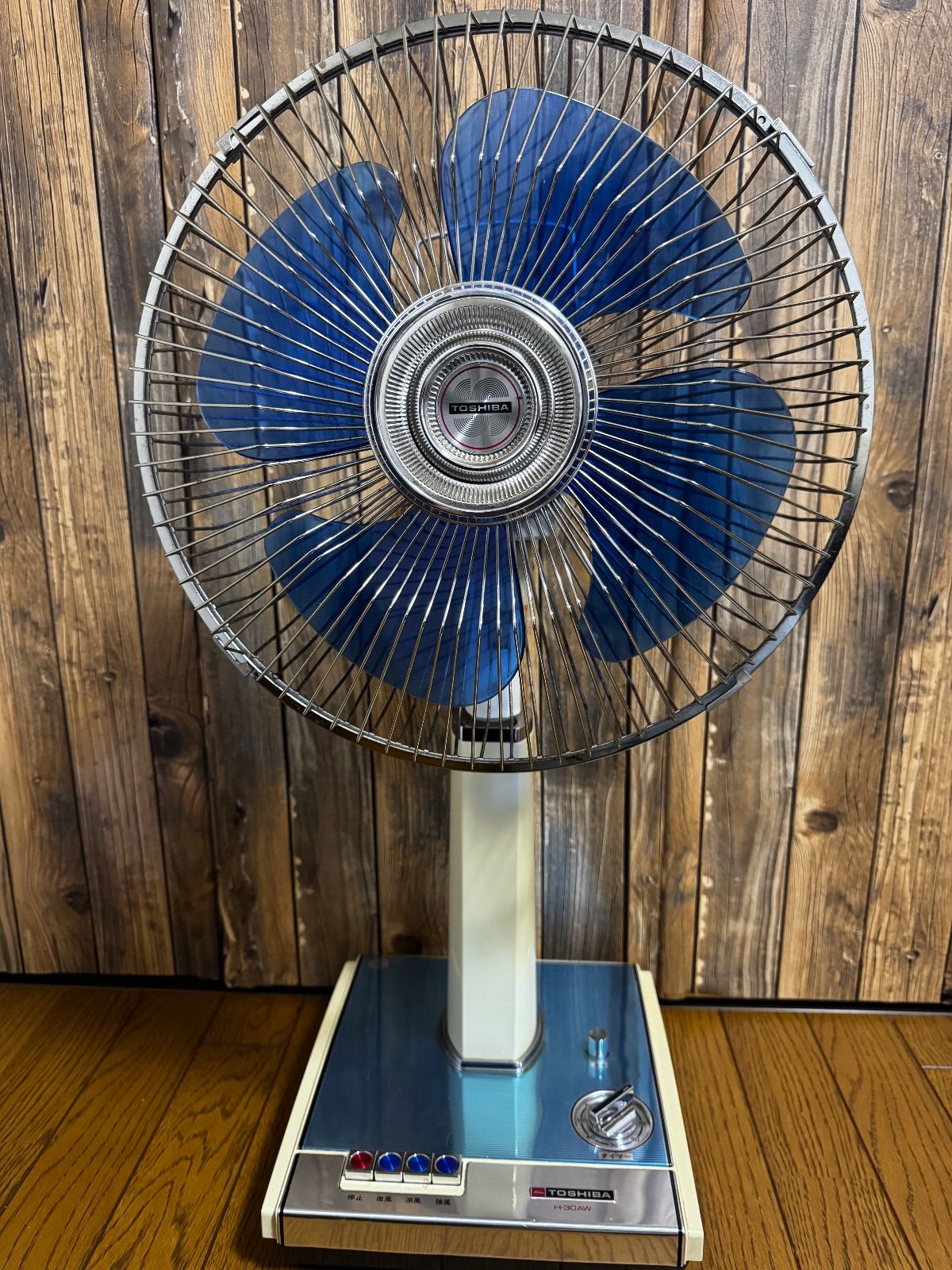 M*す様 昭和レトロ東芝Toshiba Crystal 扇風機「SF-30R」青 M*す様