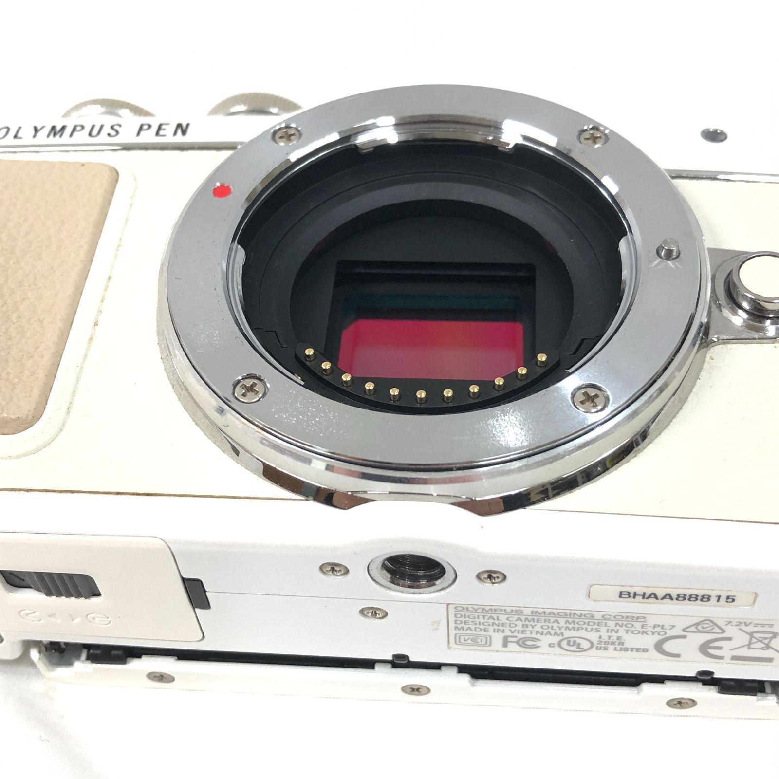 ジャンク】OLYMPUS PEN E-PL7 14-42mm EZレンズキット ホワイト ミラー