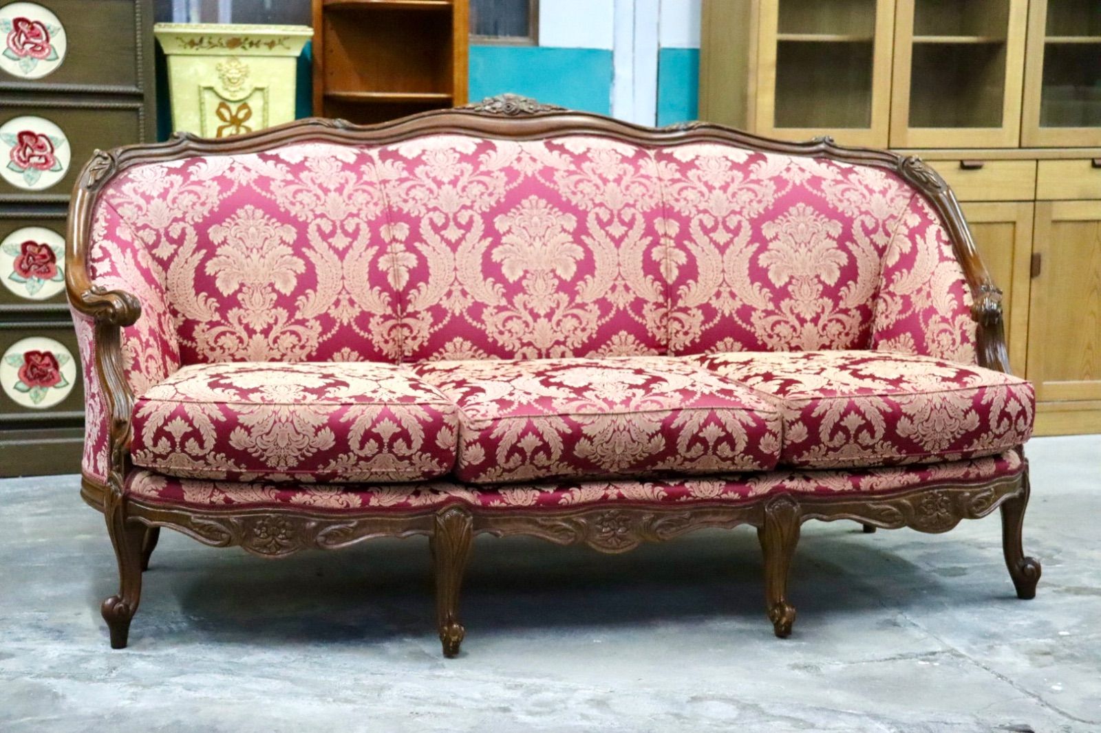 GMIK720A○イタリア製 3人掛けソファ トリプルソファ 長椅子