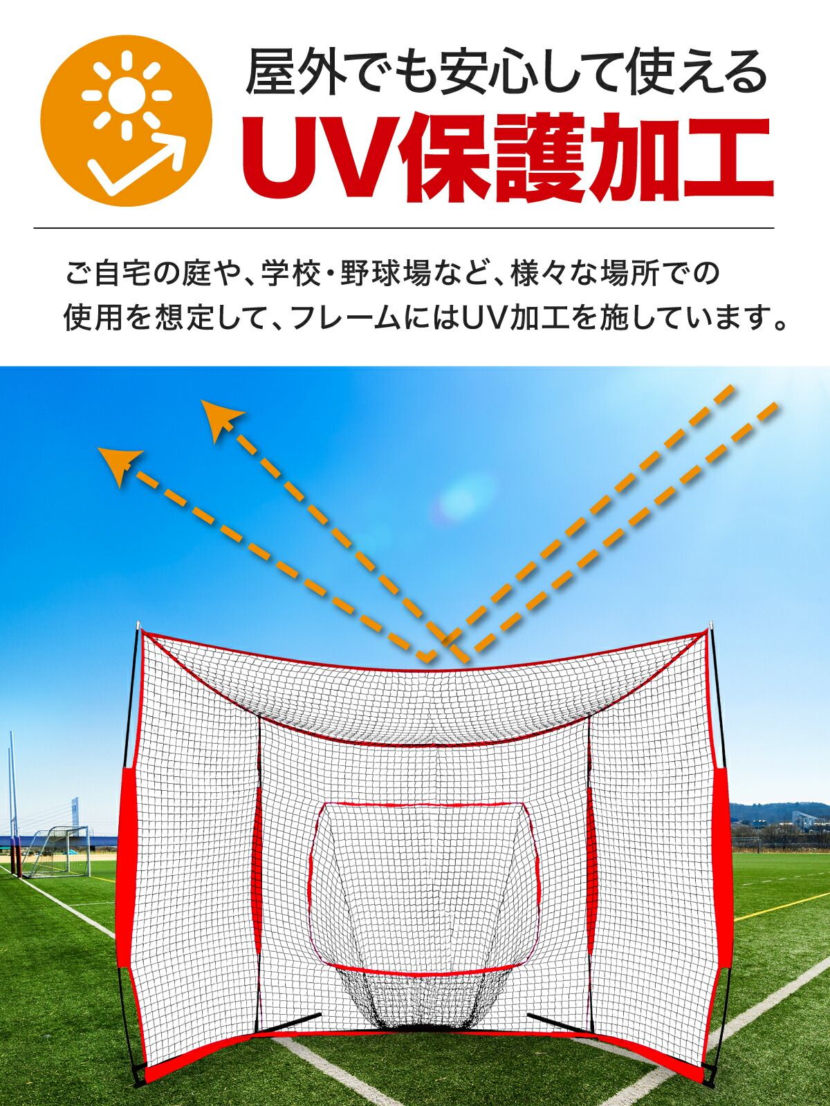 KaRaDaStyle 野球ネット 大型ワイド 3.8×2.4M バッティング 練習