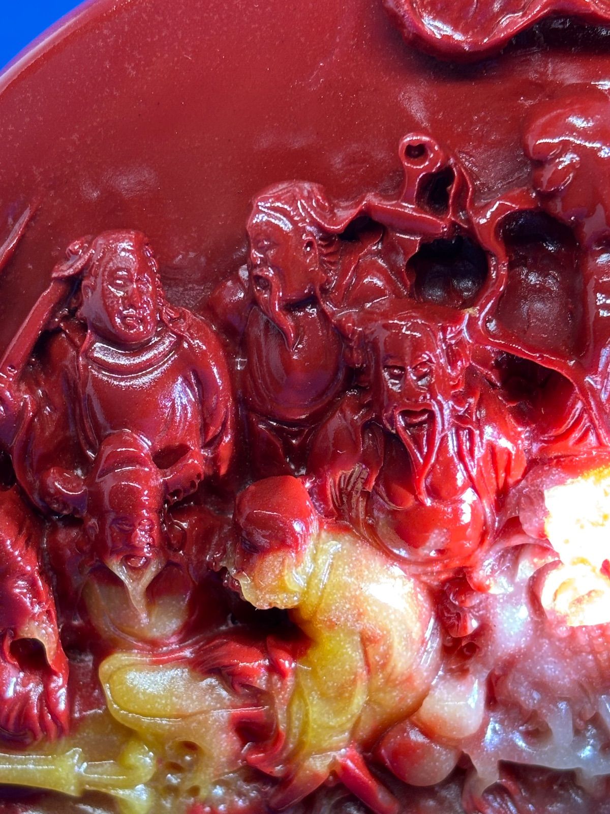 極美品 寿山石荔枝凍 八仙過海 精雕摆件約13×11×3cm370g 5895 - メルカリ