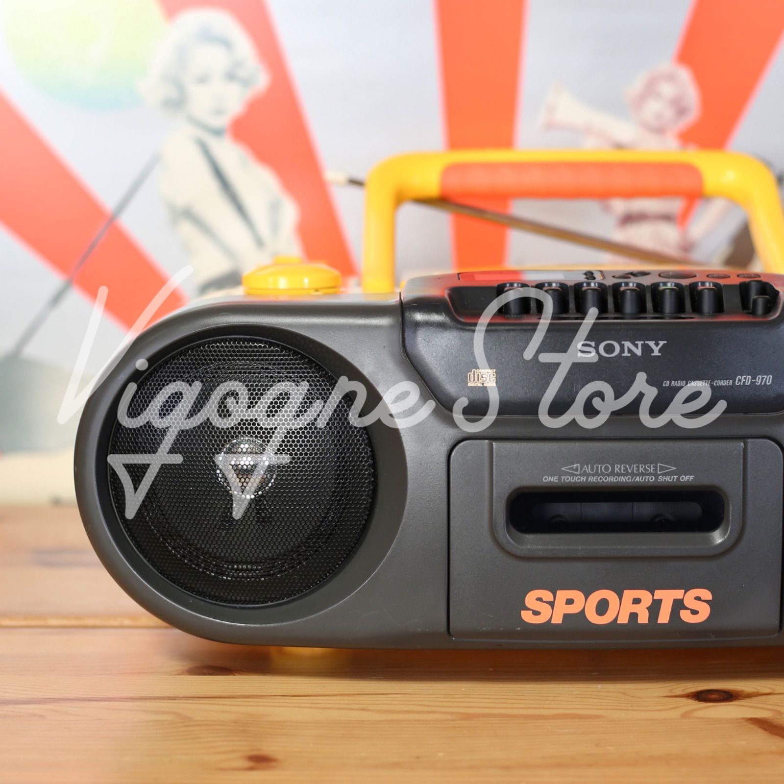 SONY SPORTS CFD-970 MEGABASS搭載 防滴仕様 CDラジカセ ソニー