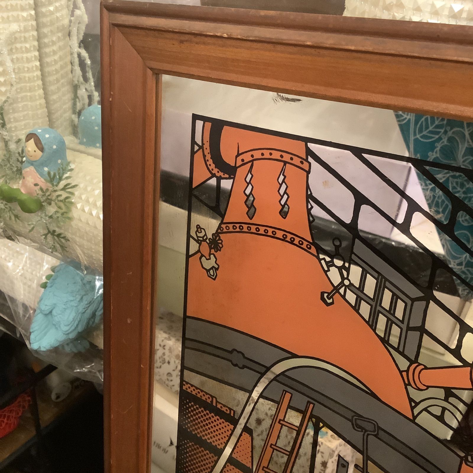 ☆レア☆パブミラー 奥山義八郎 建造物版画・ニッカウヰスキー蒸溜工場