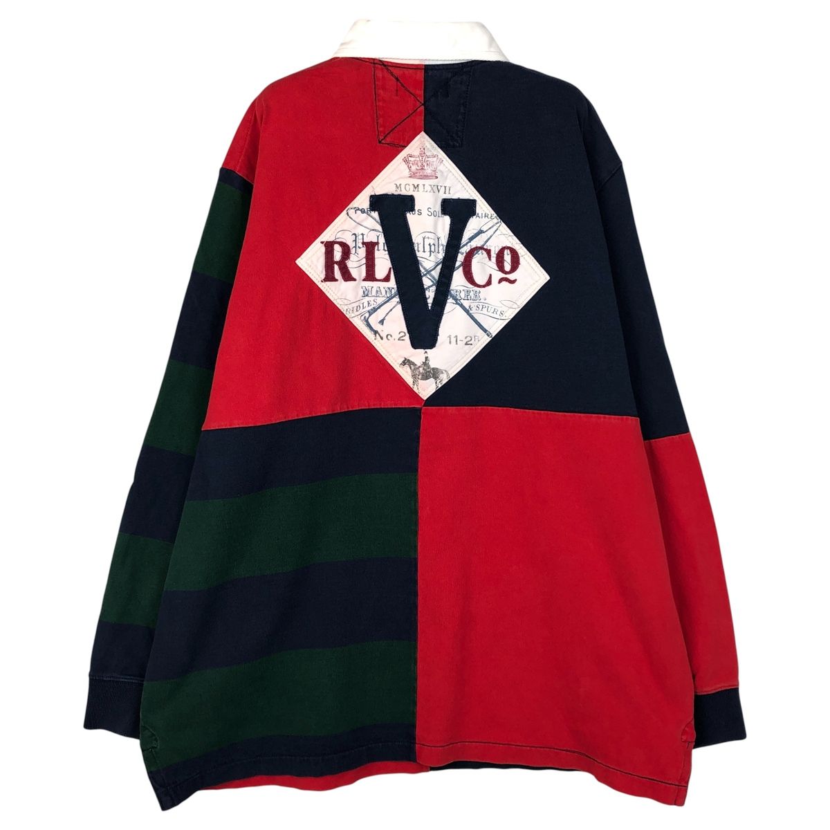 Polo by Ralph Laurenラガーシャツ M クレイジー パターン 古着 ラルフ