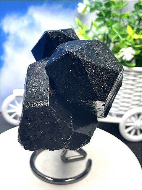 AAAA級魔除け天然モリオン黒水晶クラスターB1210/YS/1000/190D AAAA級