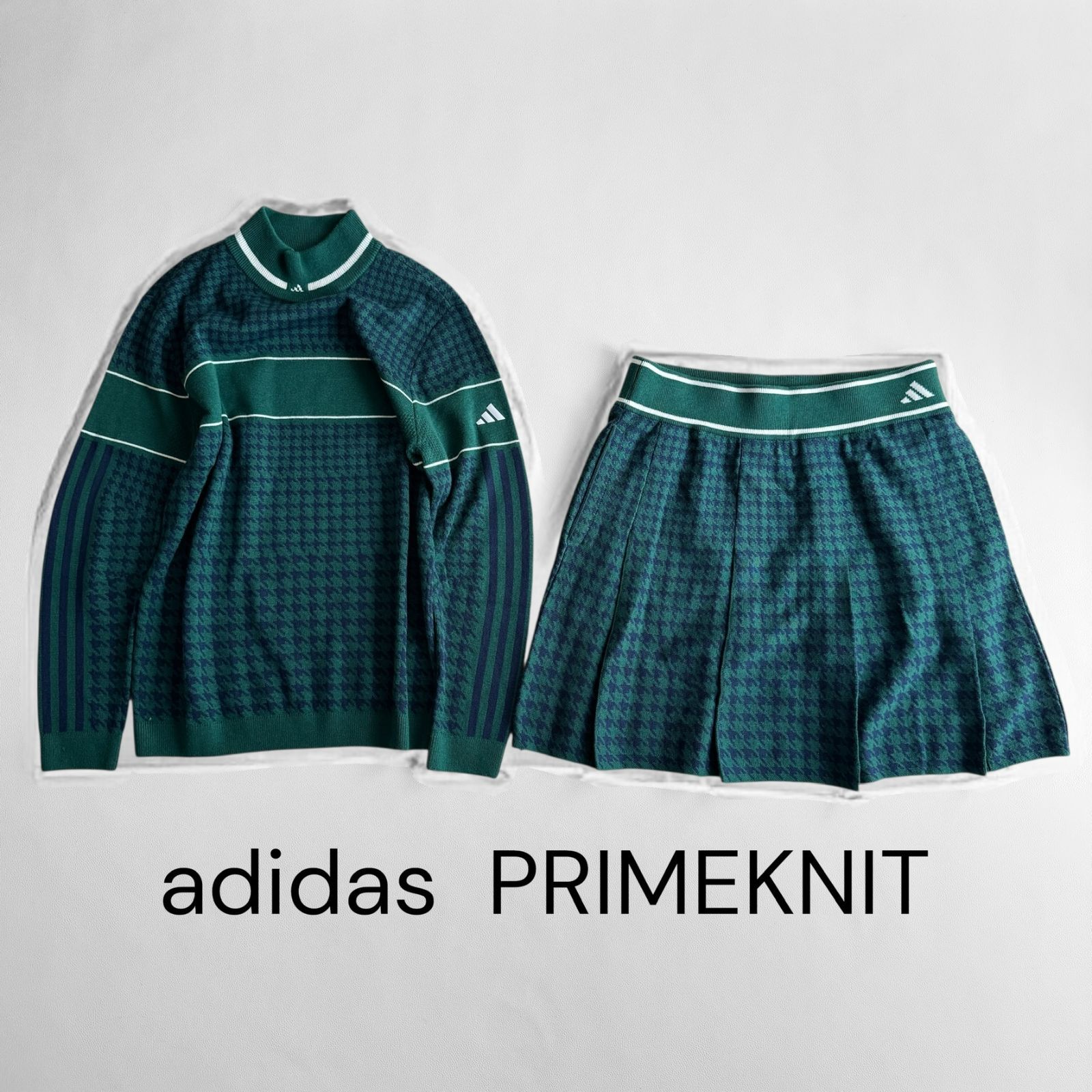 adidas Golf アディダスゴルフ PRIMEKNIT セットアップ M 千鳥格子