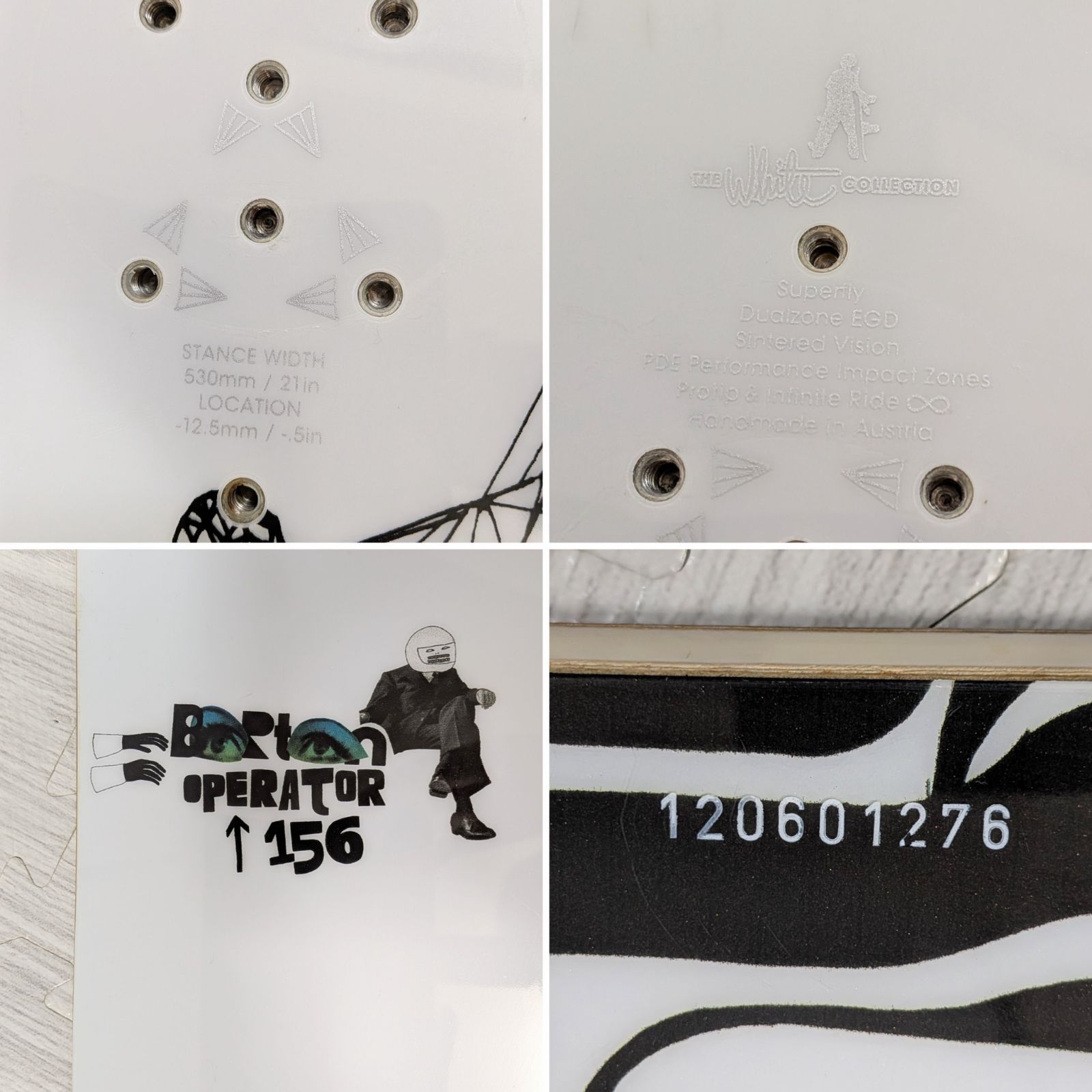 良品 BURTON Operator バートン 156cm スノーボード ホワイト