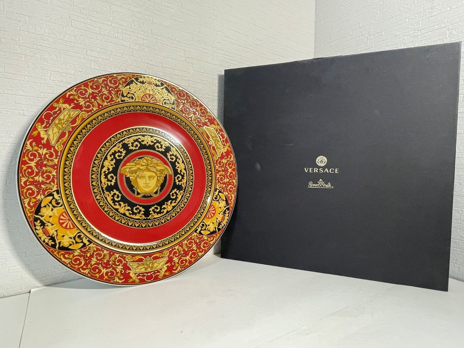 美品)ヴェルサーチ ローゼンタール メデューサ柄 飾り皿 VERSACE