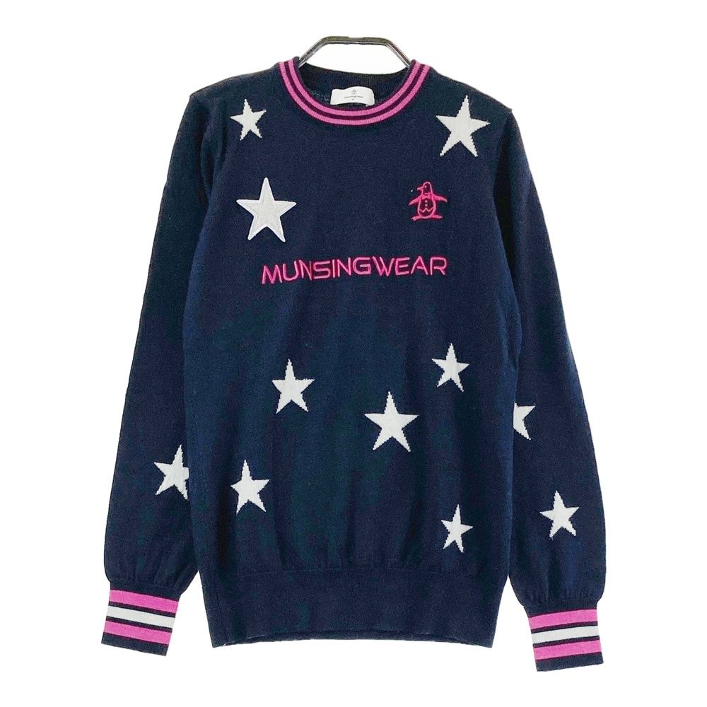 サイズ：M MUNSING WEAR マンシングウェア ニットセーター 星柄 スター