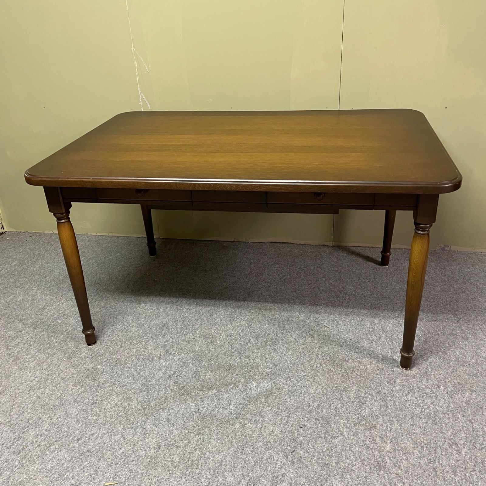 ♭ 飛騨産業 ダイニングテーブル 木製 キツツキ 引き出し 収納あり