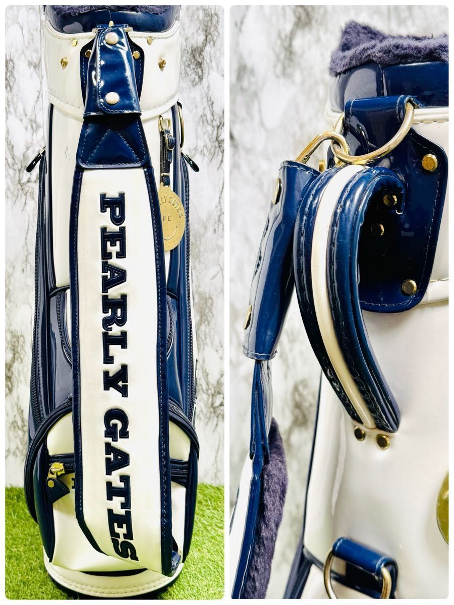 良品】大人気モデル パーリーゲイツ カート式 キャディバッグ エナメル