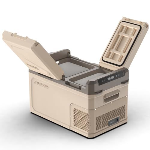 車載冷蔵庫 2室 24L 独立温度制御 2フタ開き ポータブル冷蔵庫 GES35