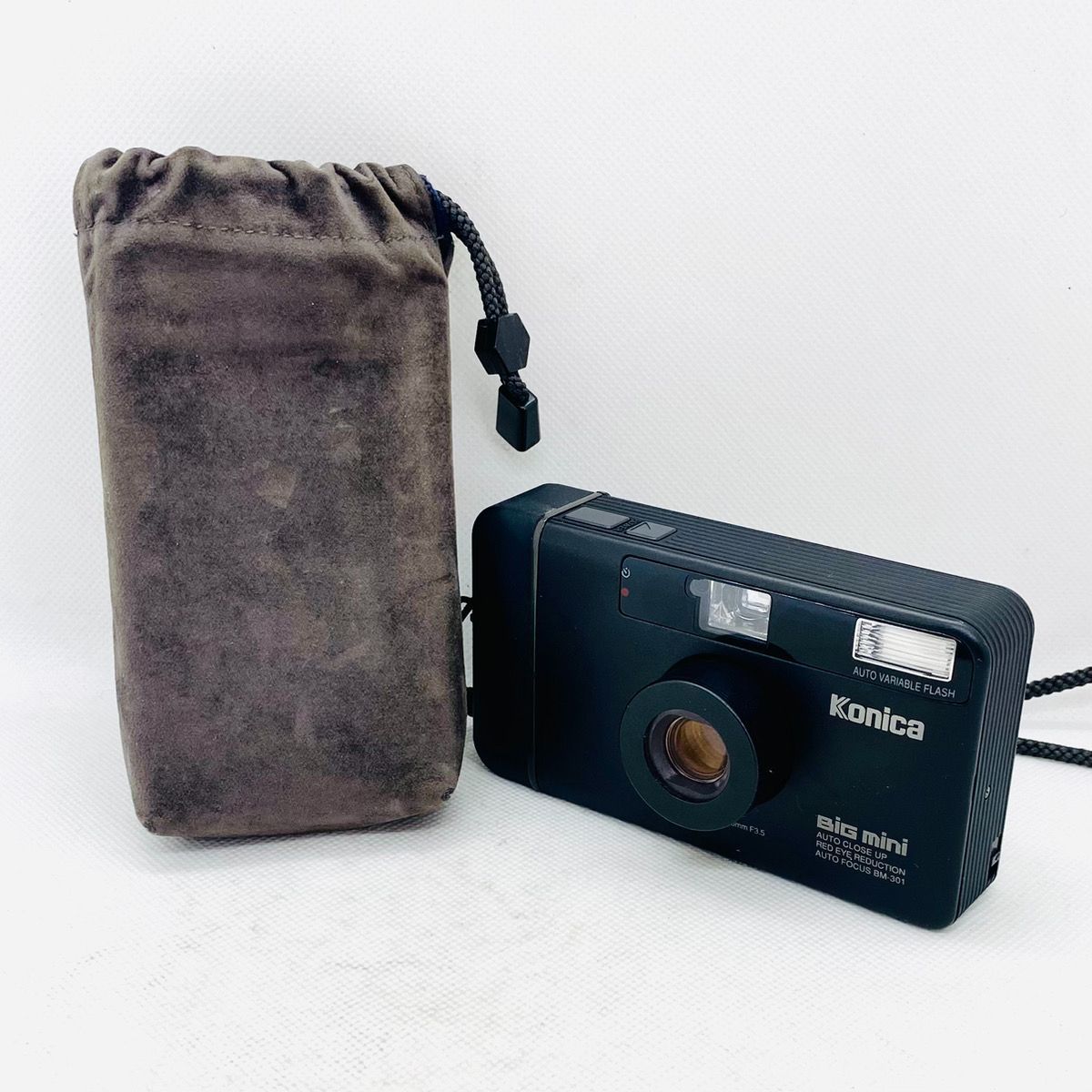 Konica コニカ BIG mini BM301 フィルムカメラ 清掃済み♪ 袋付き