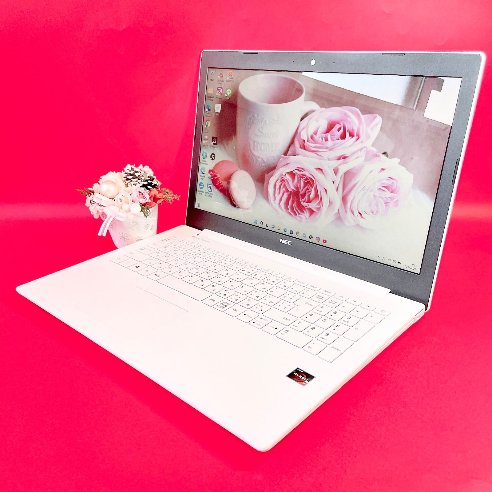 たっぷり大容量1TB❣️高性能Ryzen7✨️薄型ノートパソコン！メモリ