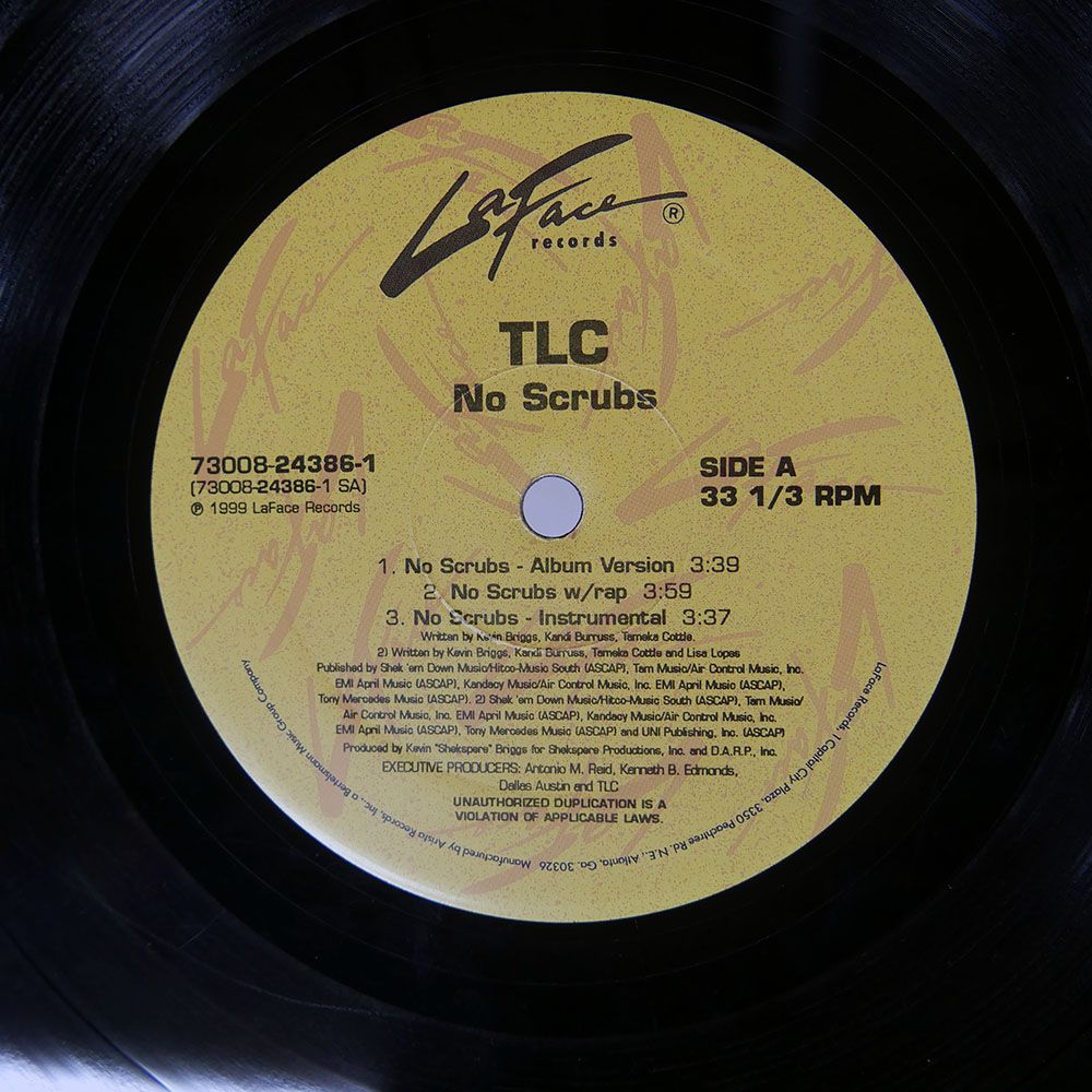 TLC「No Scrubs」12インチ・レコード USオリジナル盤 名曲 No Scrubs