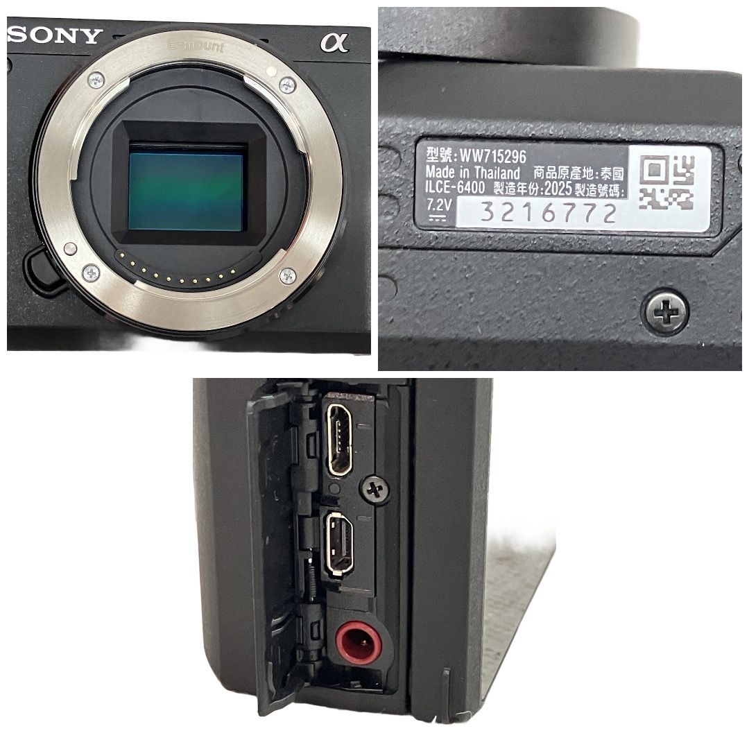 SONY α6400 WW715296 SELP1650 E PZ 16-50mm F3.5-5.6 ミラーレス一眼