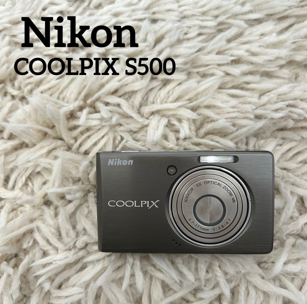 ✨美品✨】Nikon COOLPIX S500 コンデジ 平成レトロ ブラック - メルカリ
