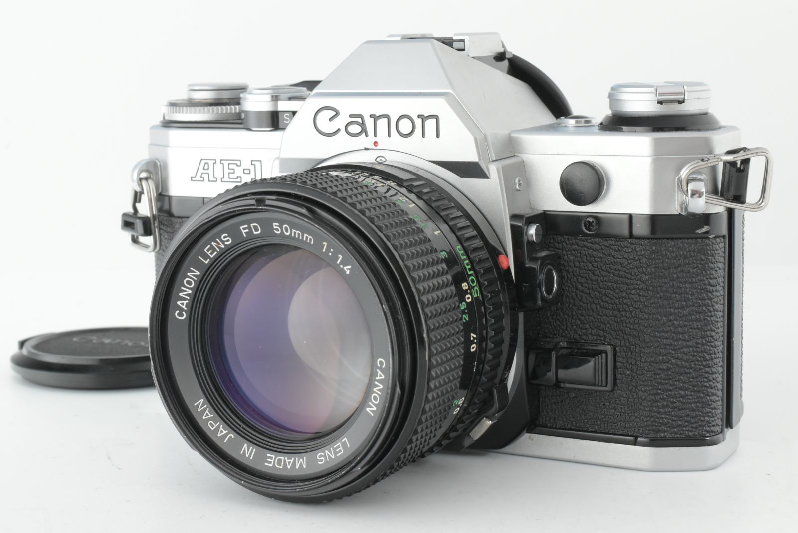 美品】Canon AE-1 SLR Silver New FD NFD 50mm F1.4 Lens キャノン