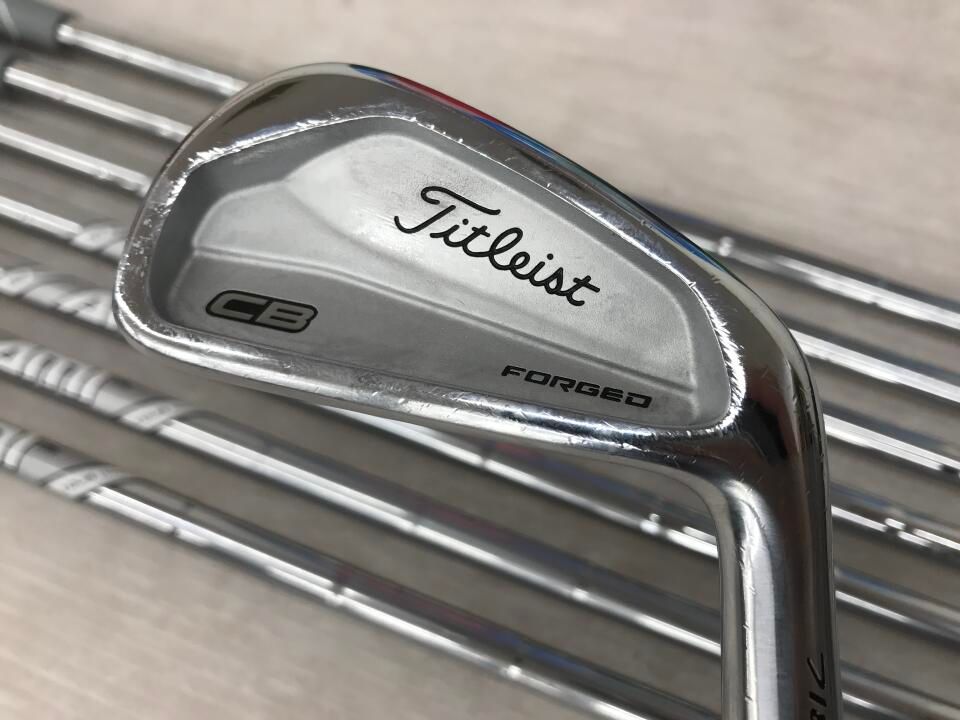 タイトリスト CB 718 AMT TOUR WHITE Sフレックス アイアンセット 中古