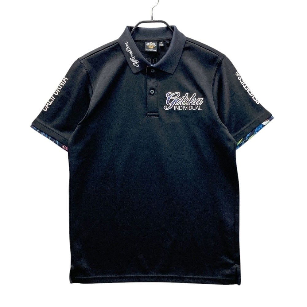 サイズ：M GOTCHA GOLF ガッチャゴルフ 半袖ポロシャツ ブラック系