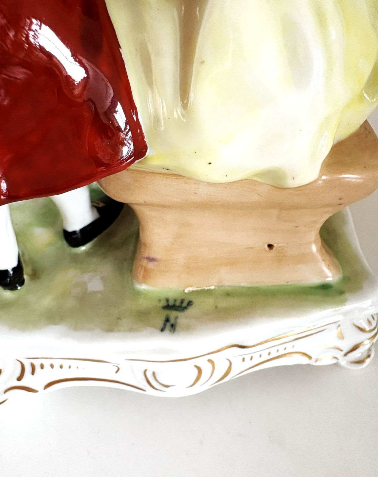 カポディモンテ フィギュリン 陶磁器人形 ヴィンテージ 置物 イタリア