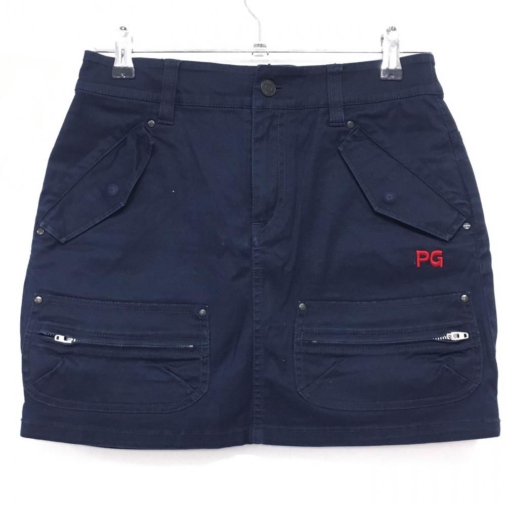 パーリーゲイツ スカート ネイビー 複数ポケット レディース 00(XS