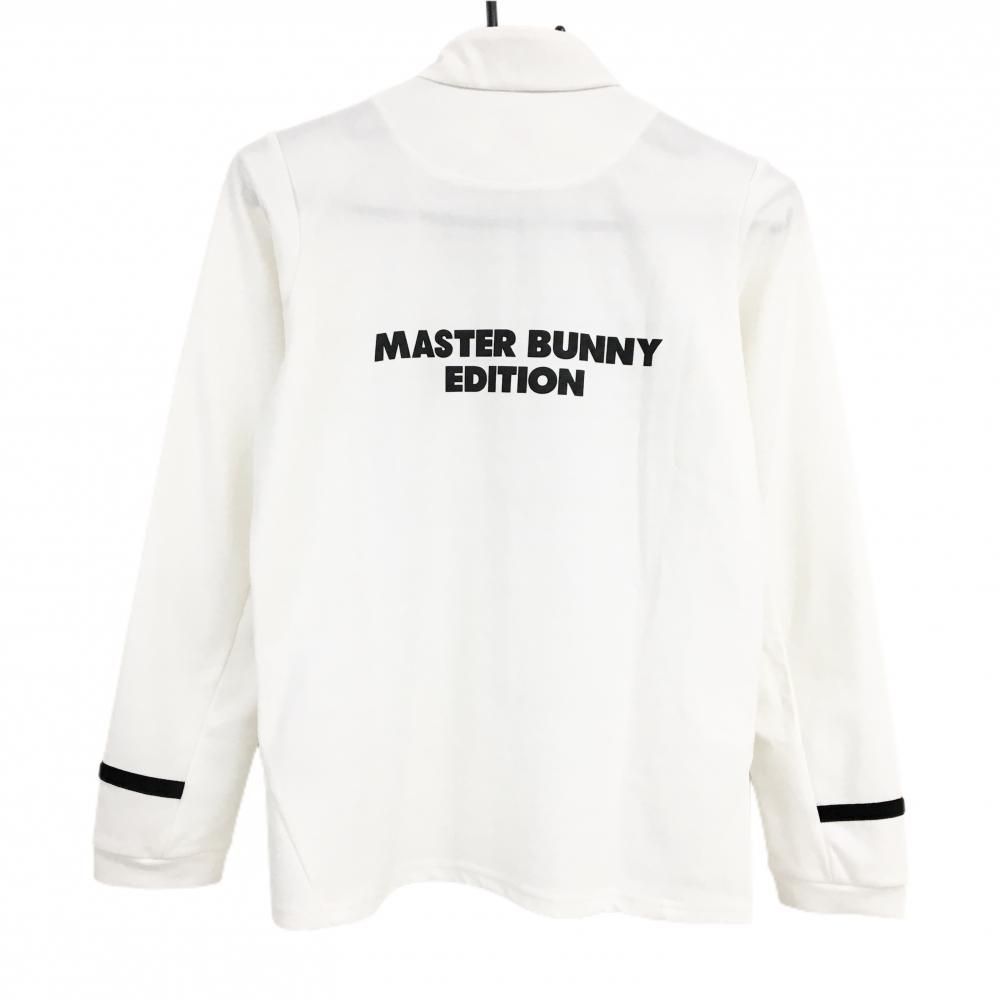 超美品】マスターバニー 長袖ポロシャツ 白 千鳥格子地模様 スタンド