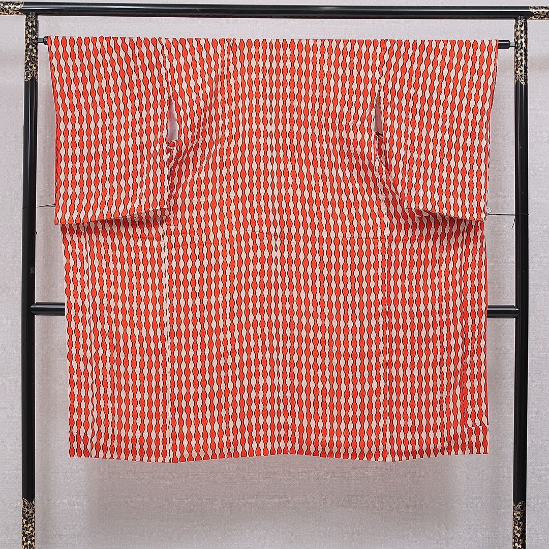 アンティーク 長襦袢 無双袖 身丈132cm 裄丈65cm 正絹 Cランク XL