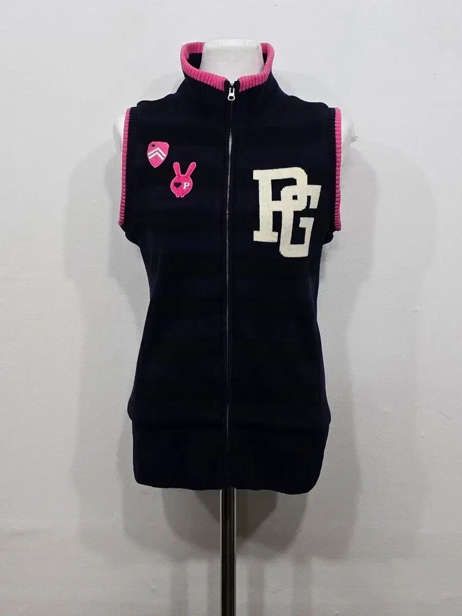 90 レディース パーリーゲイツ 防風 ニット ベスト ジップアップ