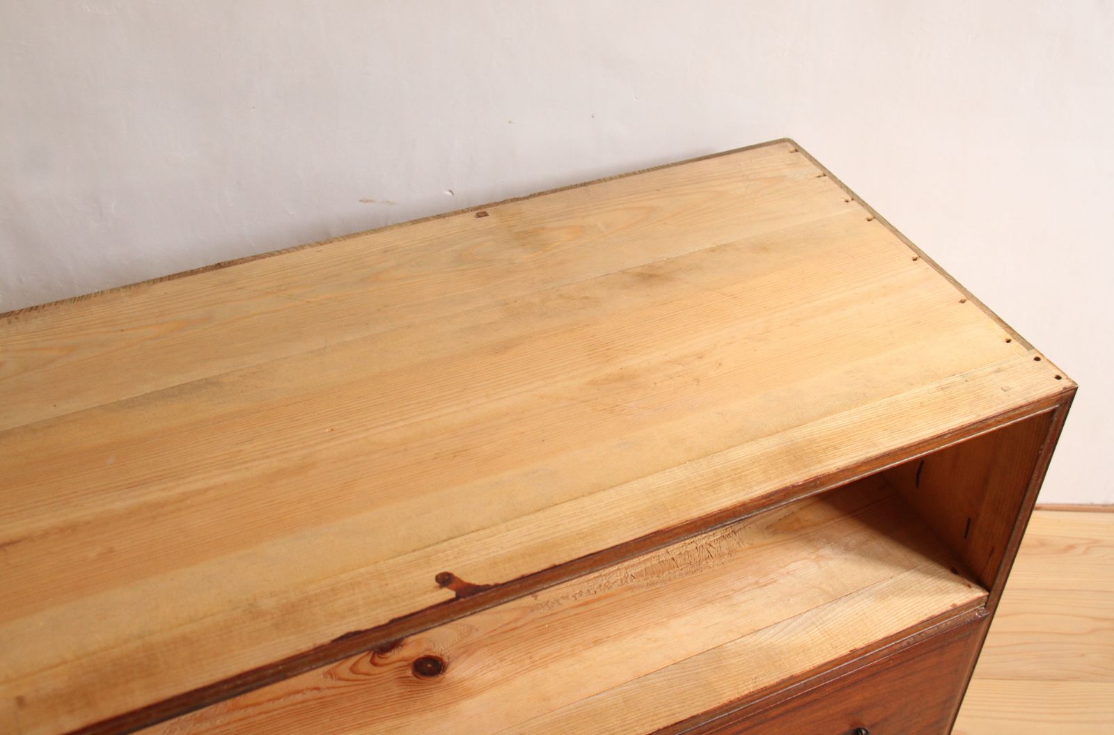 ローボード 収納棚 棚 無垢材 引き出し 古道具 古家具 ビンテージ