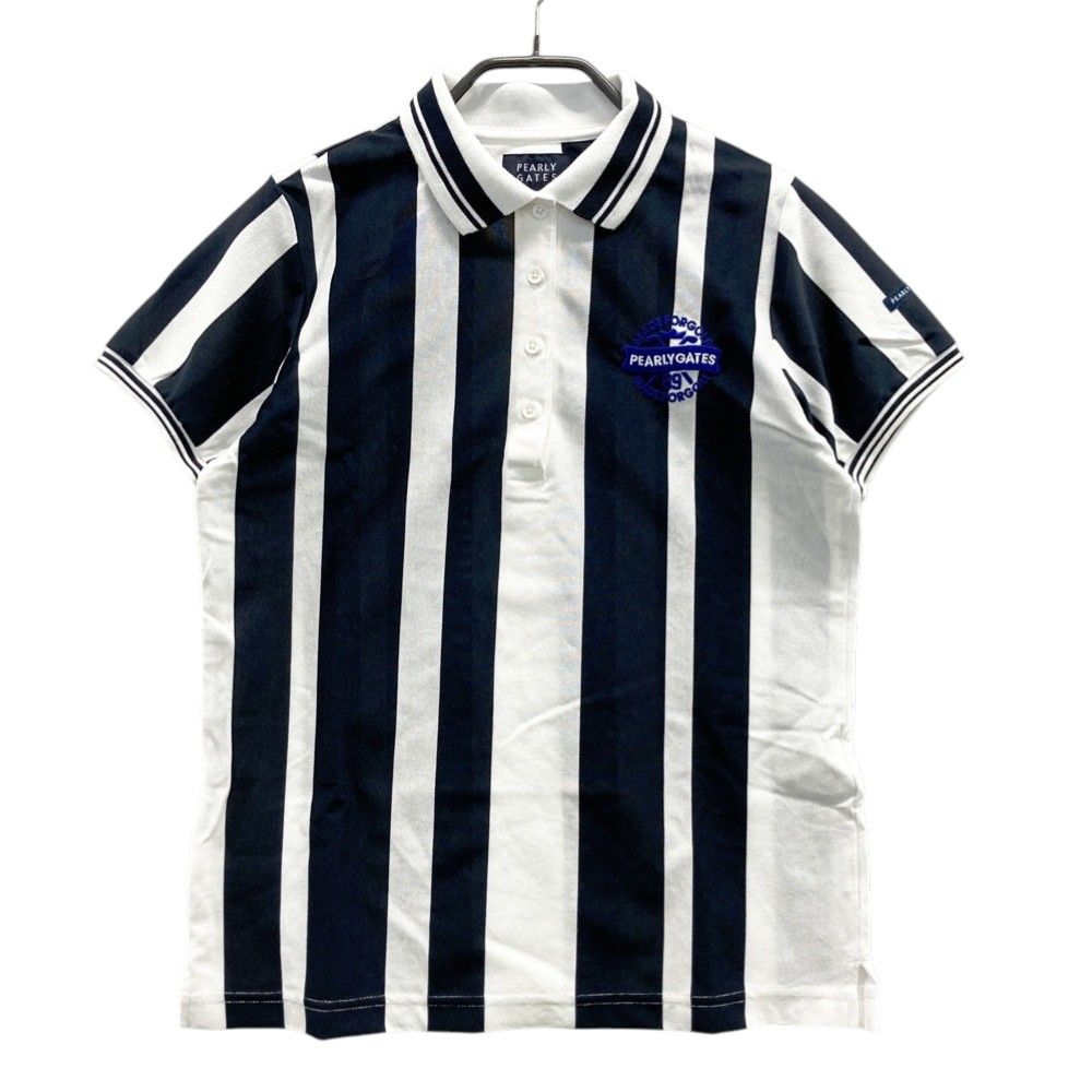 サイズ：0 PEARLY GATES パーリーゲイツ 半袖ポロシャツ ストライプ柄