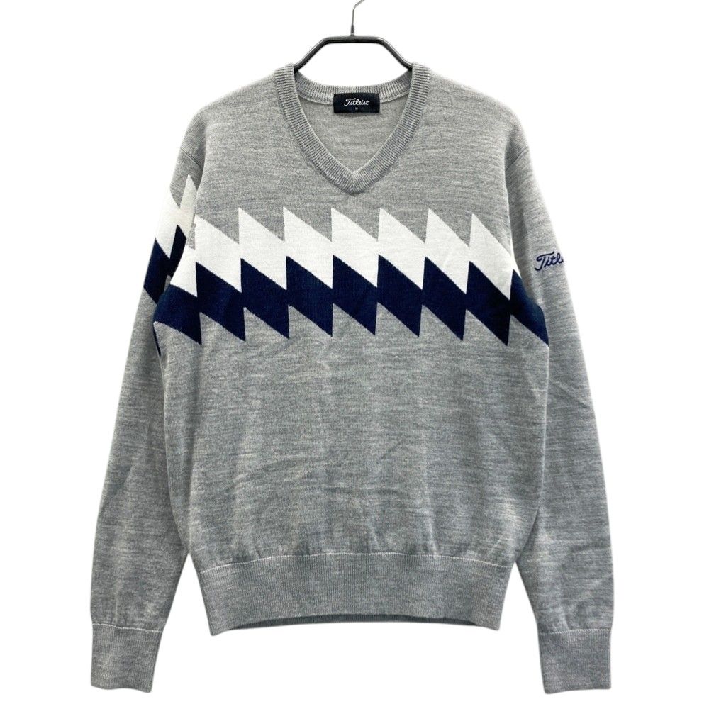 サイズ：S TITLEIST タイトリスト 長袖ニットセーター グレー系