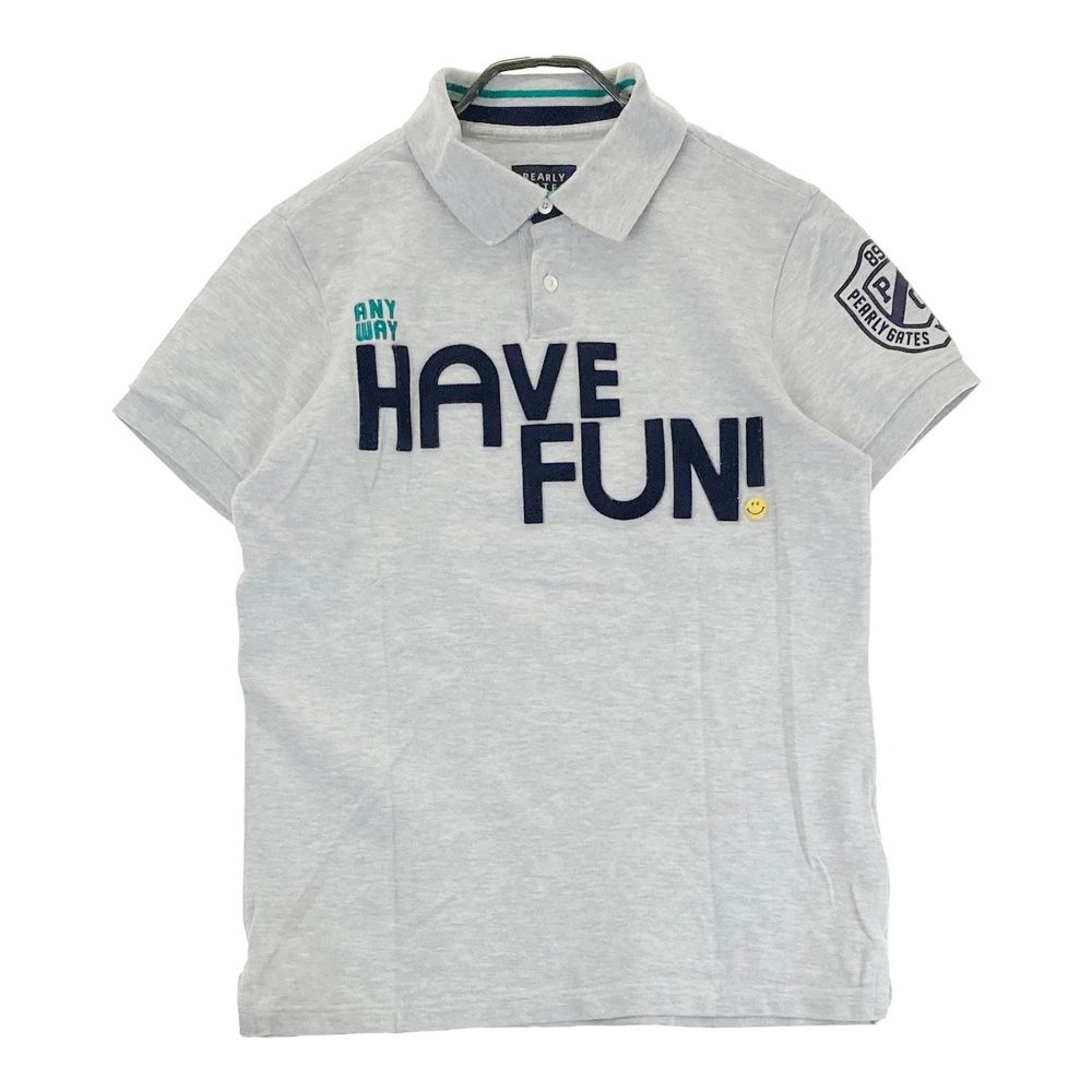 サイズ：4 PEARLY GATES パーリーゲイツ 半袖ポロシャツ グレー系