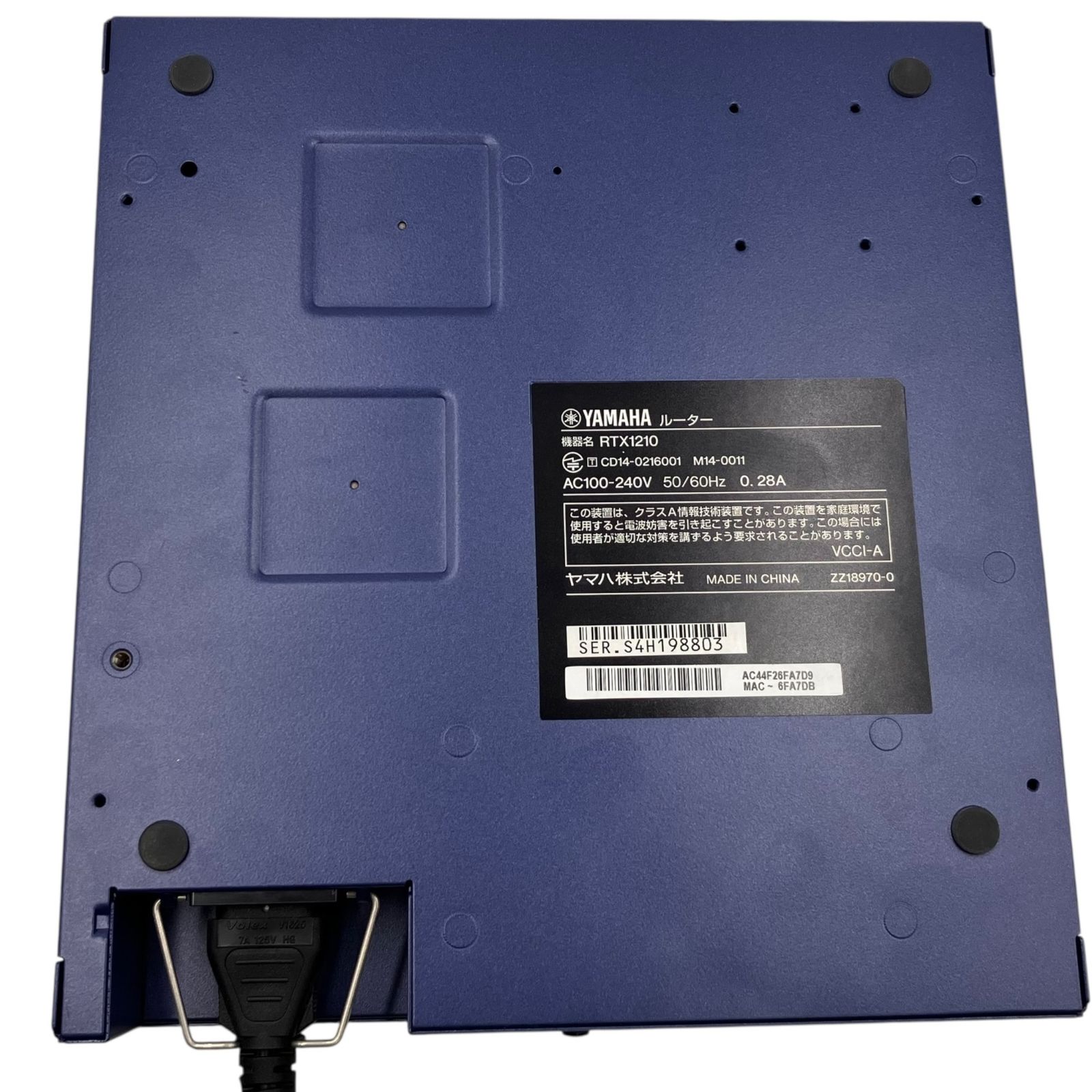 □YAMAHA RTX1210 有線 ルーター 初期化済 通電確認のみ 通電確認済