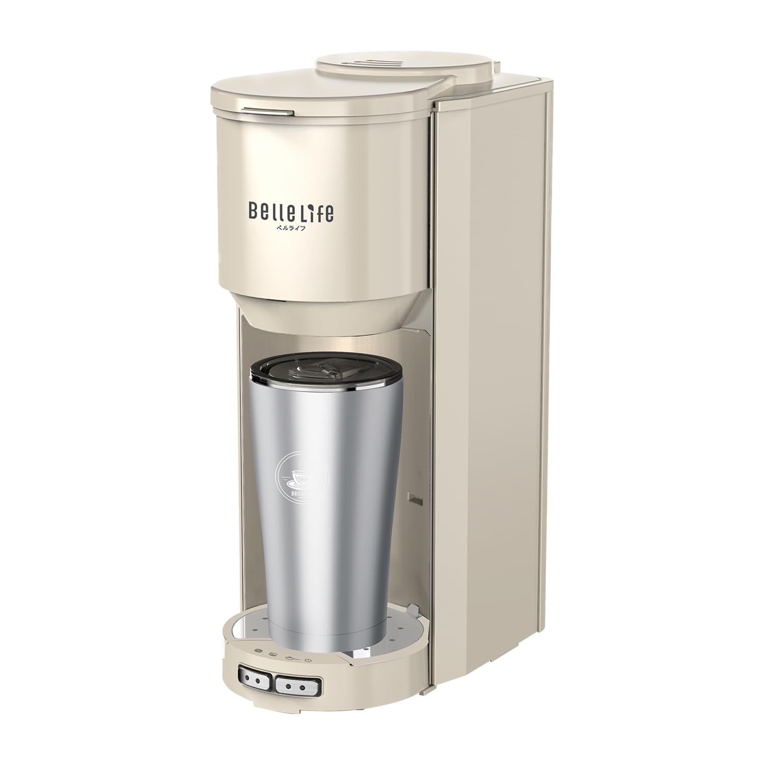 BelleLife コーヒーメーカー 全自動 コーヒーマシン 豆・粉両対応 ミル