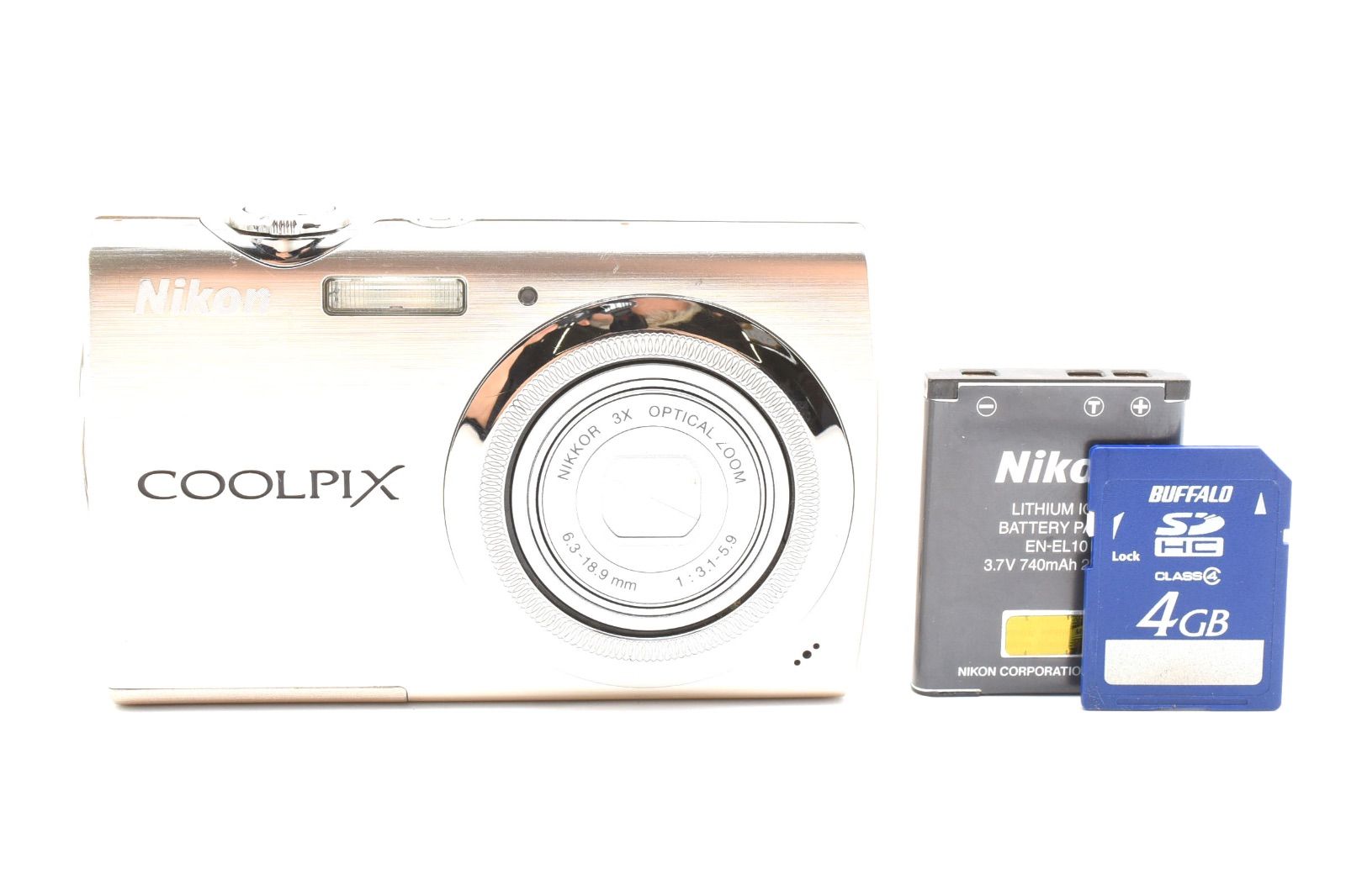 美品】ニコン Nikon COOLPIX S230 ソリッドシルバー SDカード付き