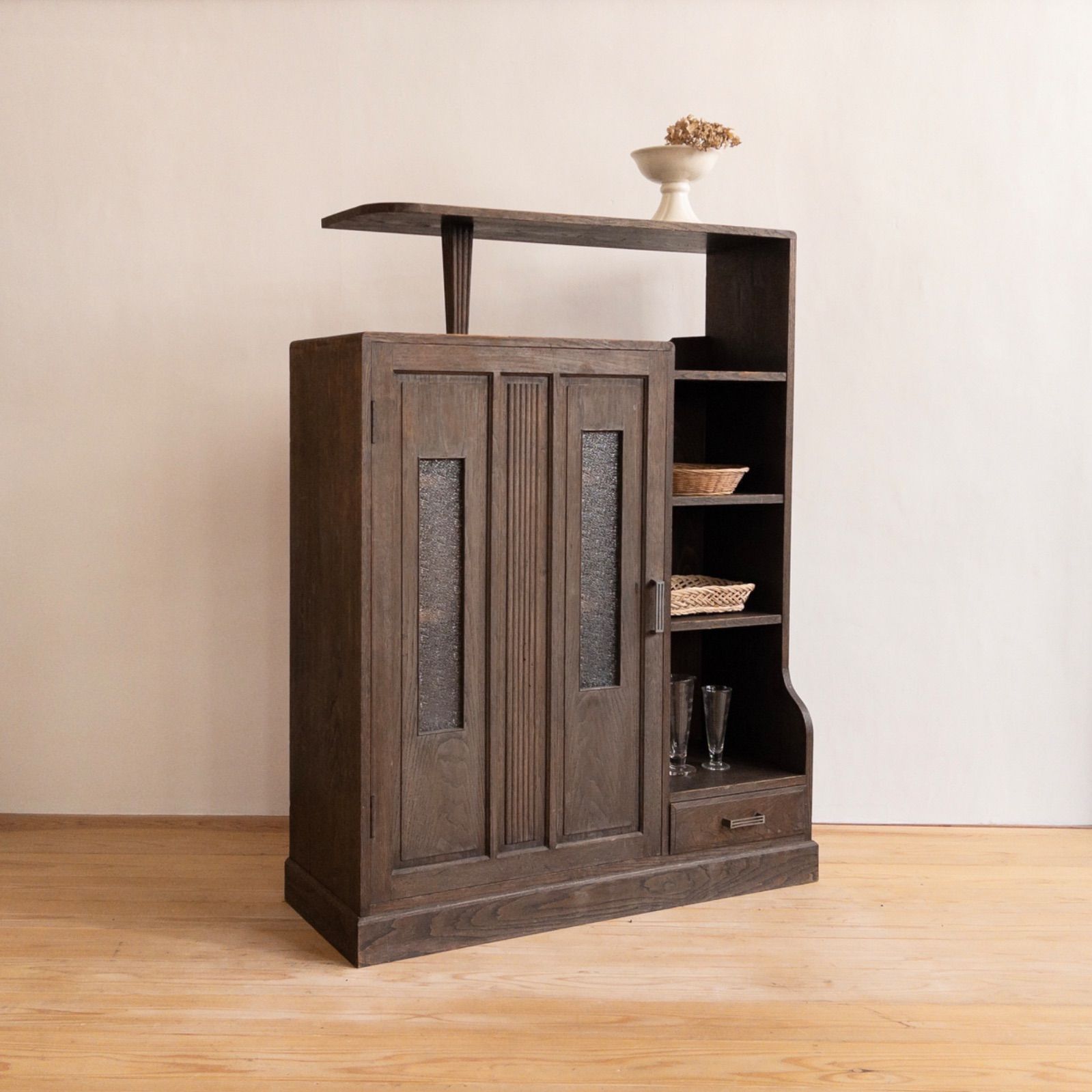 アンティーク 水屋箪笥 茶箪笥 キャビネット 昭和レトロ 大正ロマン