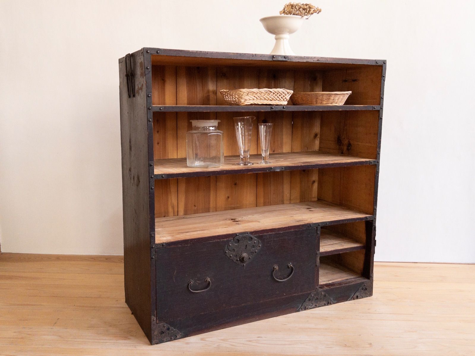 オープンラック 収納棚 M050 古道具 古家具 和家具 ビンテージ - メルカリ