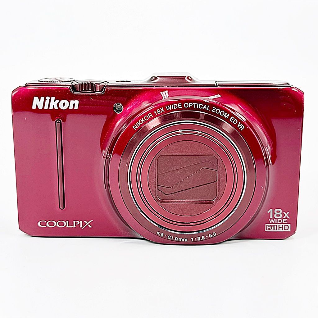 ニコン Nikon COOLPIX S9300 インペリアルレッド コンデジ カメラ 中古