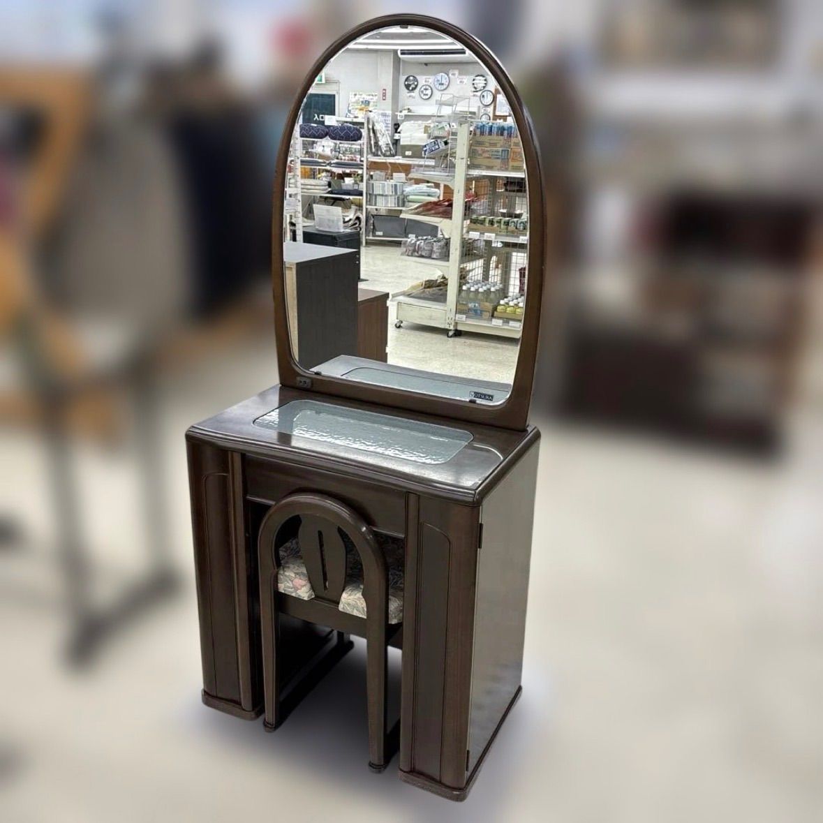 大塚家具 高級ドレッサー 鏡台 椅子付 配達可 来店特典有 広島県安芸