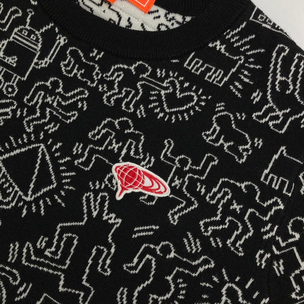 サイズ：M BEAMS GOLF ビームスゴルフ ; ×Keith Haring 長袖ニット