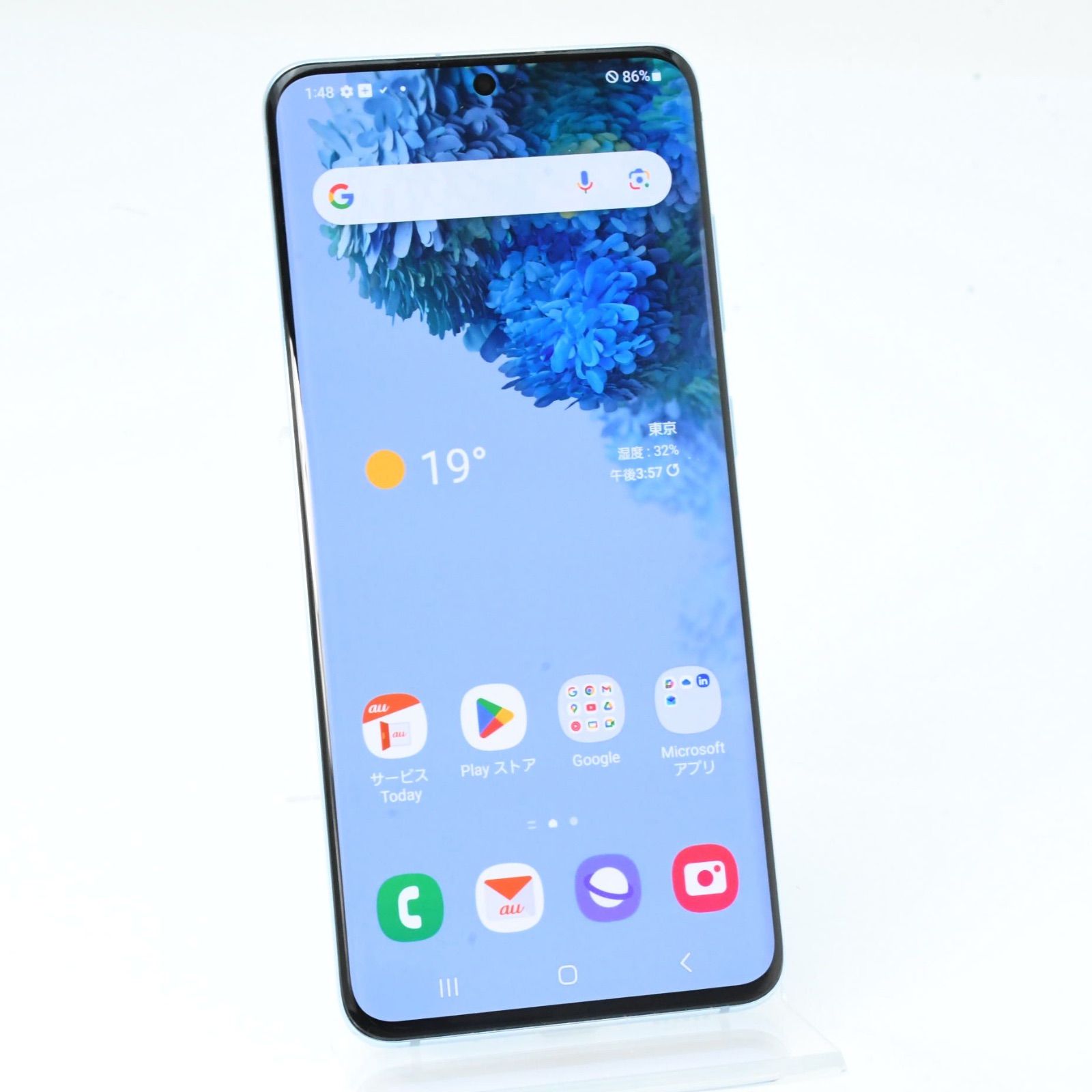 美品＊電池良好】SIMフリー au Galaxy S20 5G SCG01 クラウドブルー
