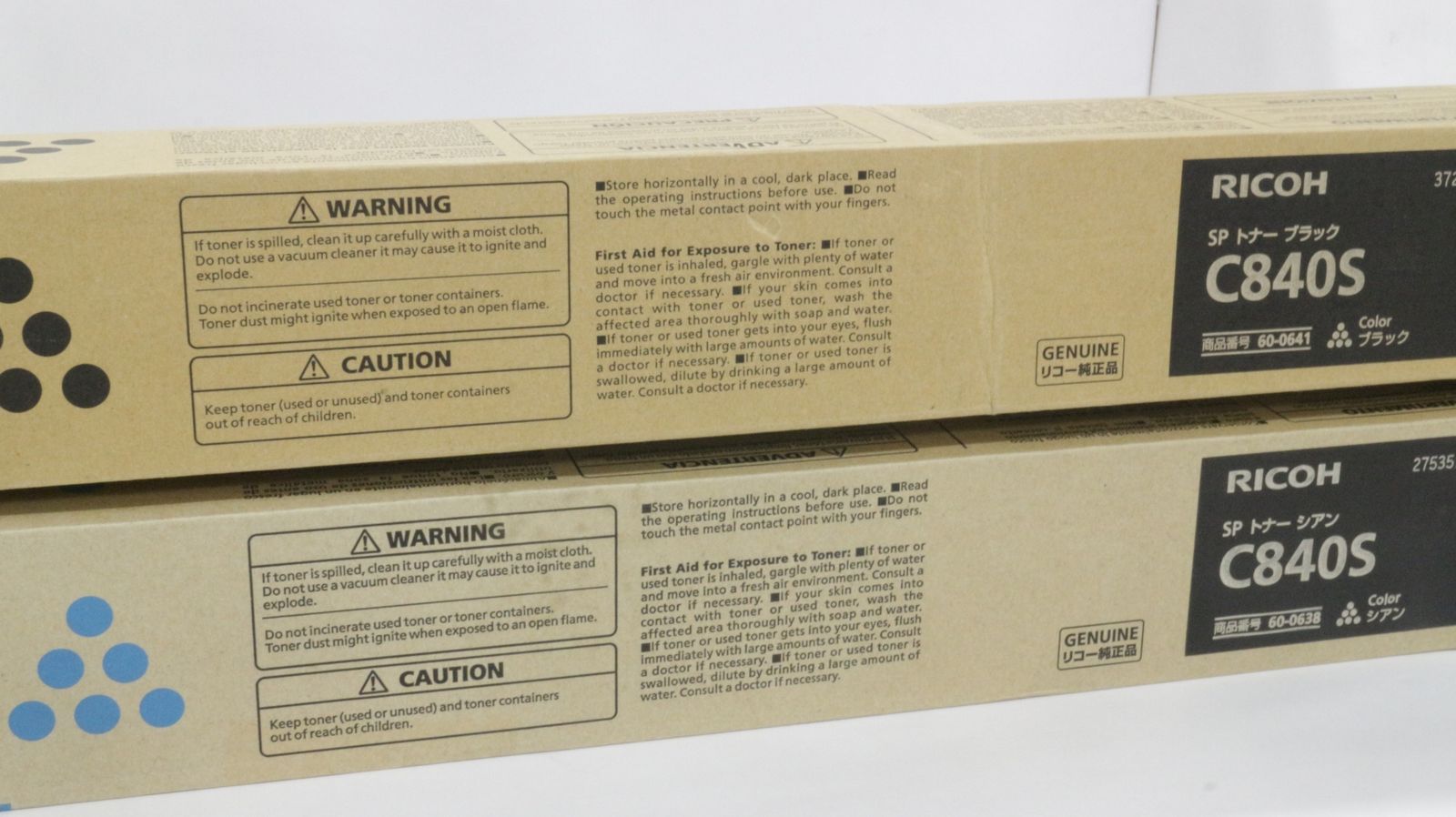 未使用 RICOH 純正 トナー C840S 4色（シアン・マゼンタ・イエロー