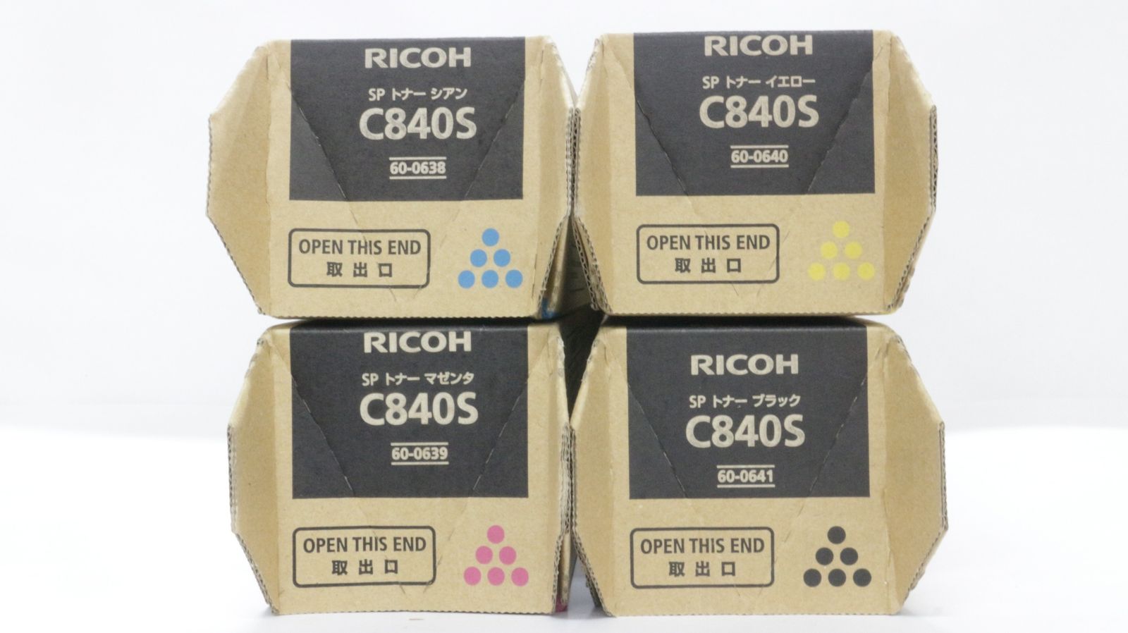 未使用 RICOH 純正 トナー C840S 4色（シアン・マゼンタ・イエロー