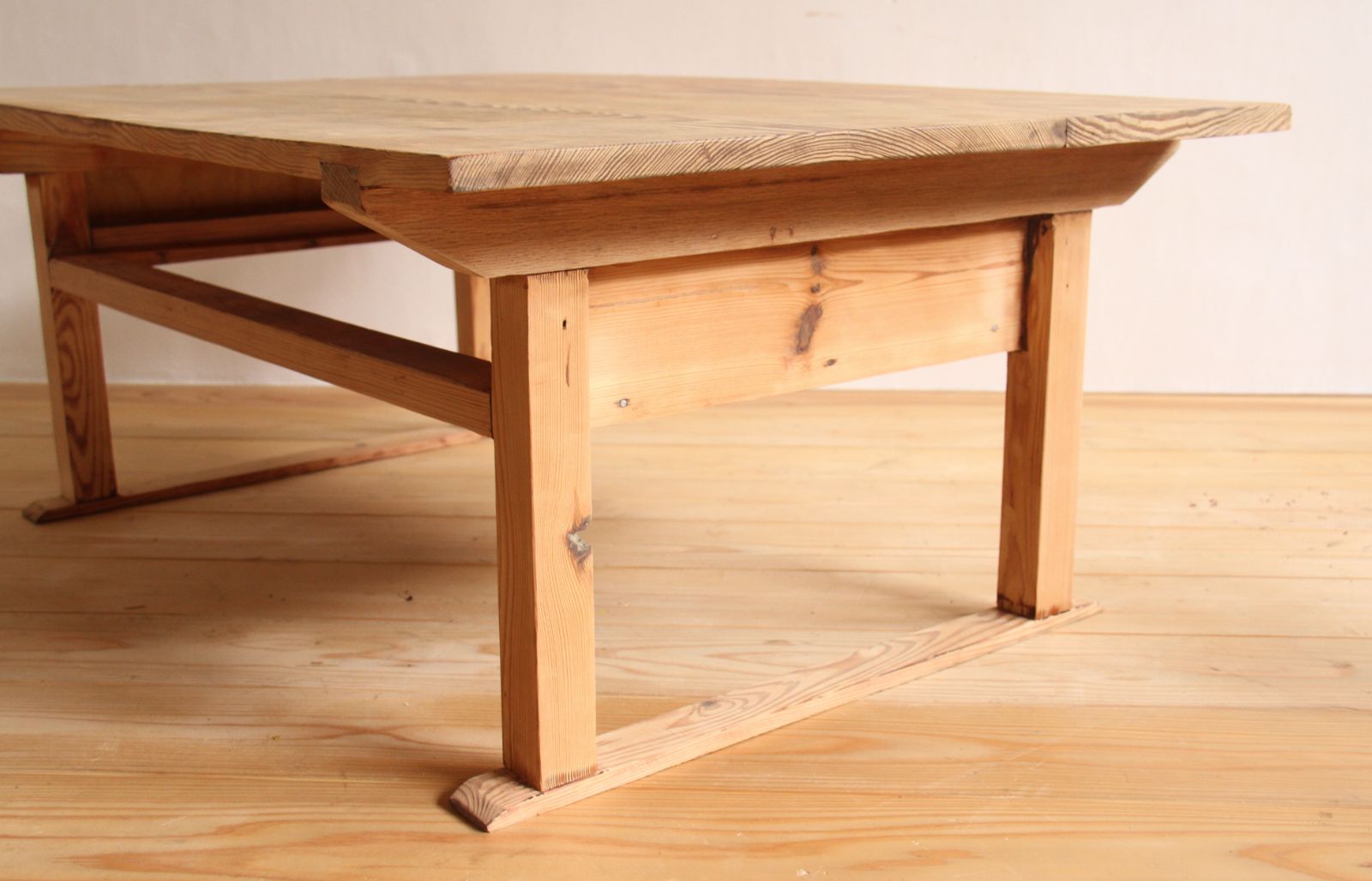 センターテーブル 文机 剥離家具 白 古道具 古家具 アンティーク